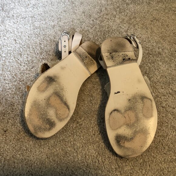 rag & bone “Lara” tan canvas and leather strappy sandals size 37.5 w/box EUC - Picture 6 of 7